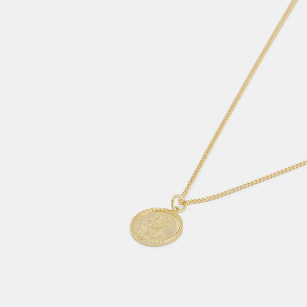 Gold St Christopher Necklace