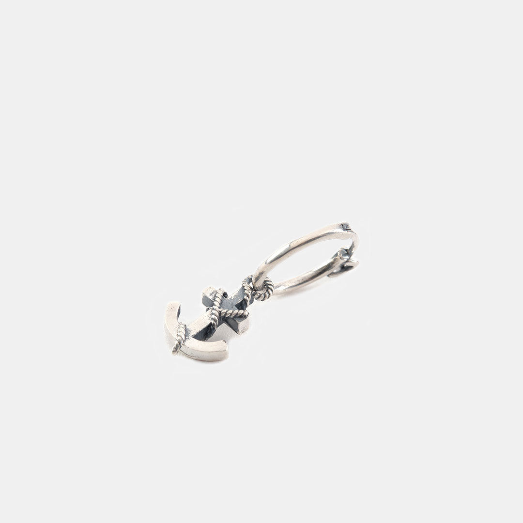 Silver Anchor Earring