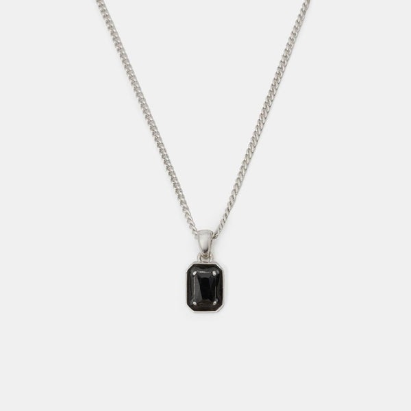 Silver Black Blush Necklace