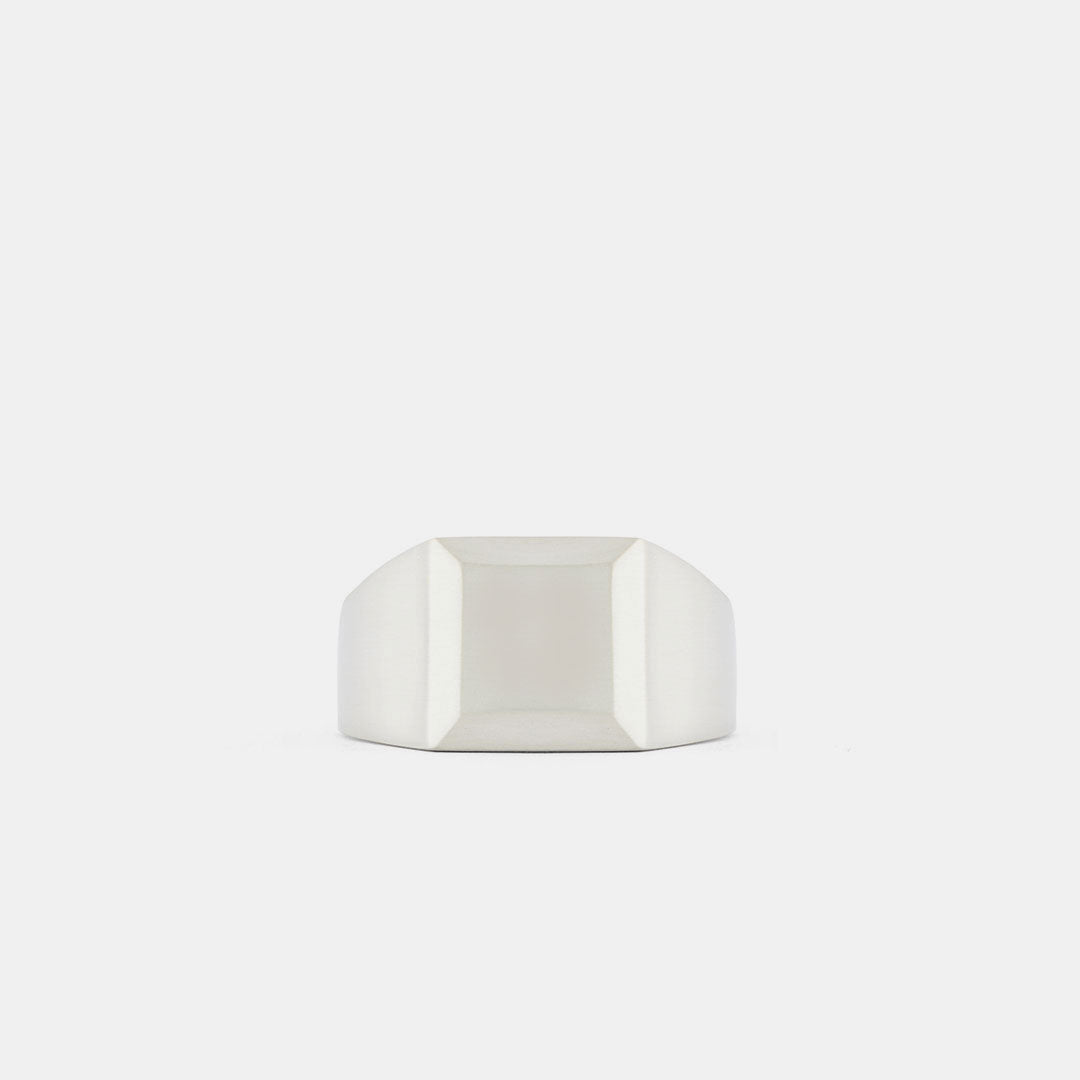 Silver Block Ring