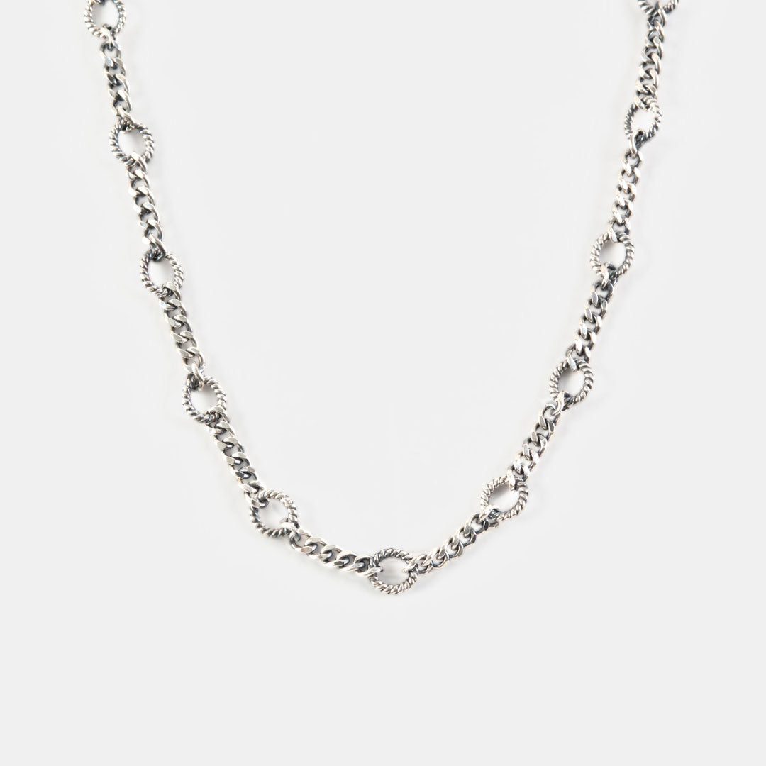 Sterling silver braided on sale necklace