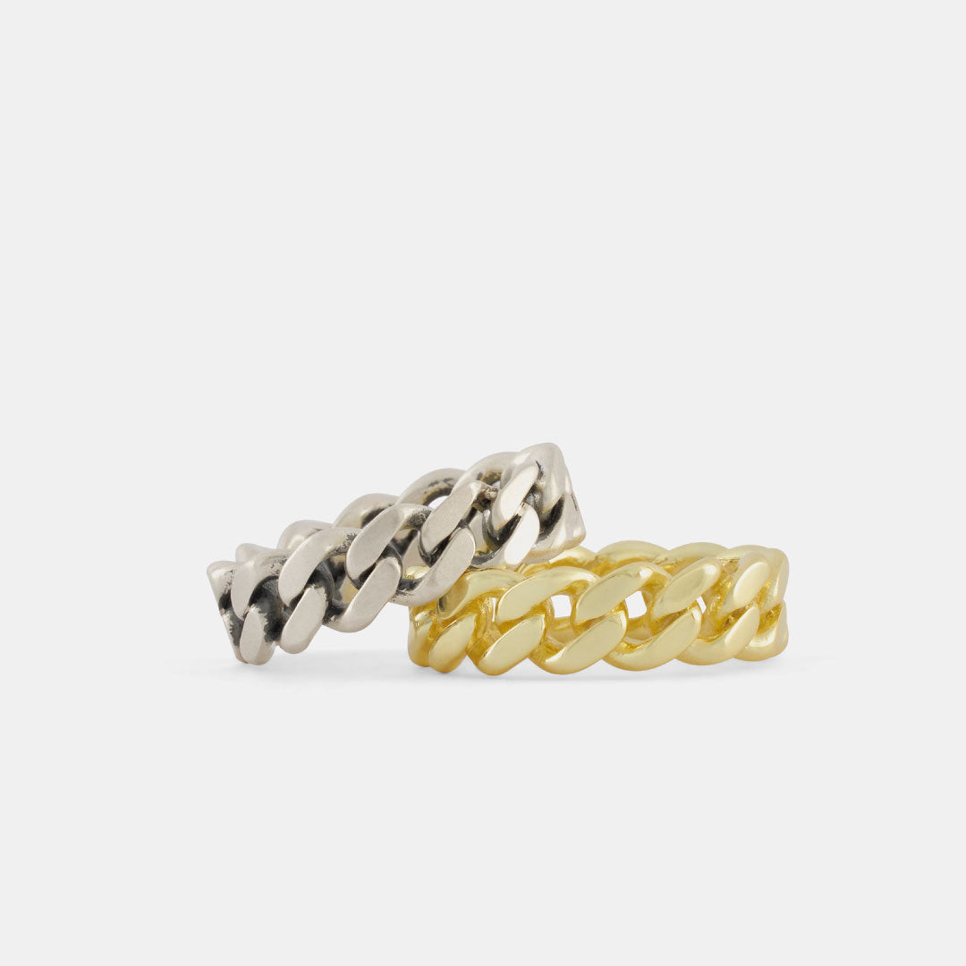 Silver Cuban Link Ring