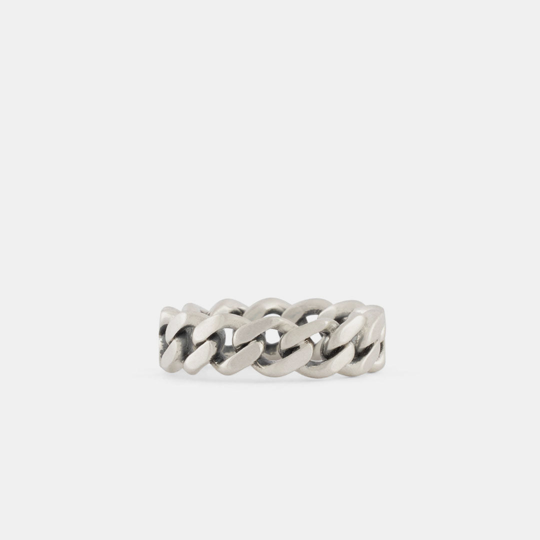 Silver Cuban Link Ring