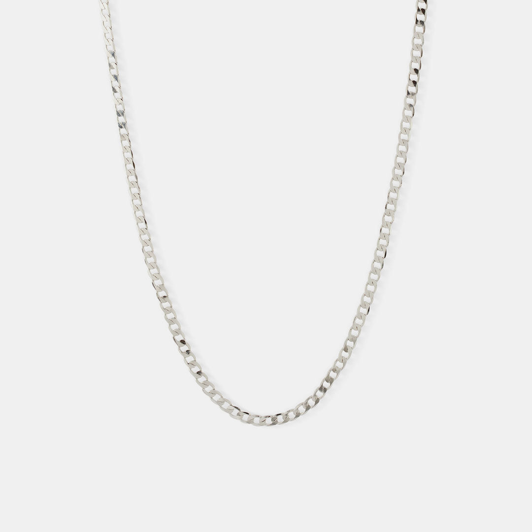 Real 925 sterling outlets silver flat cubanchain