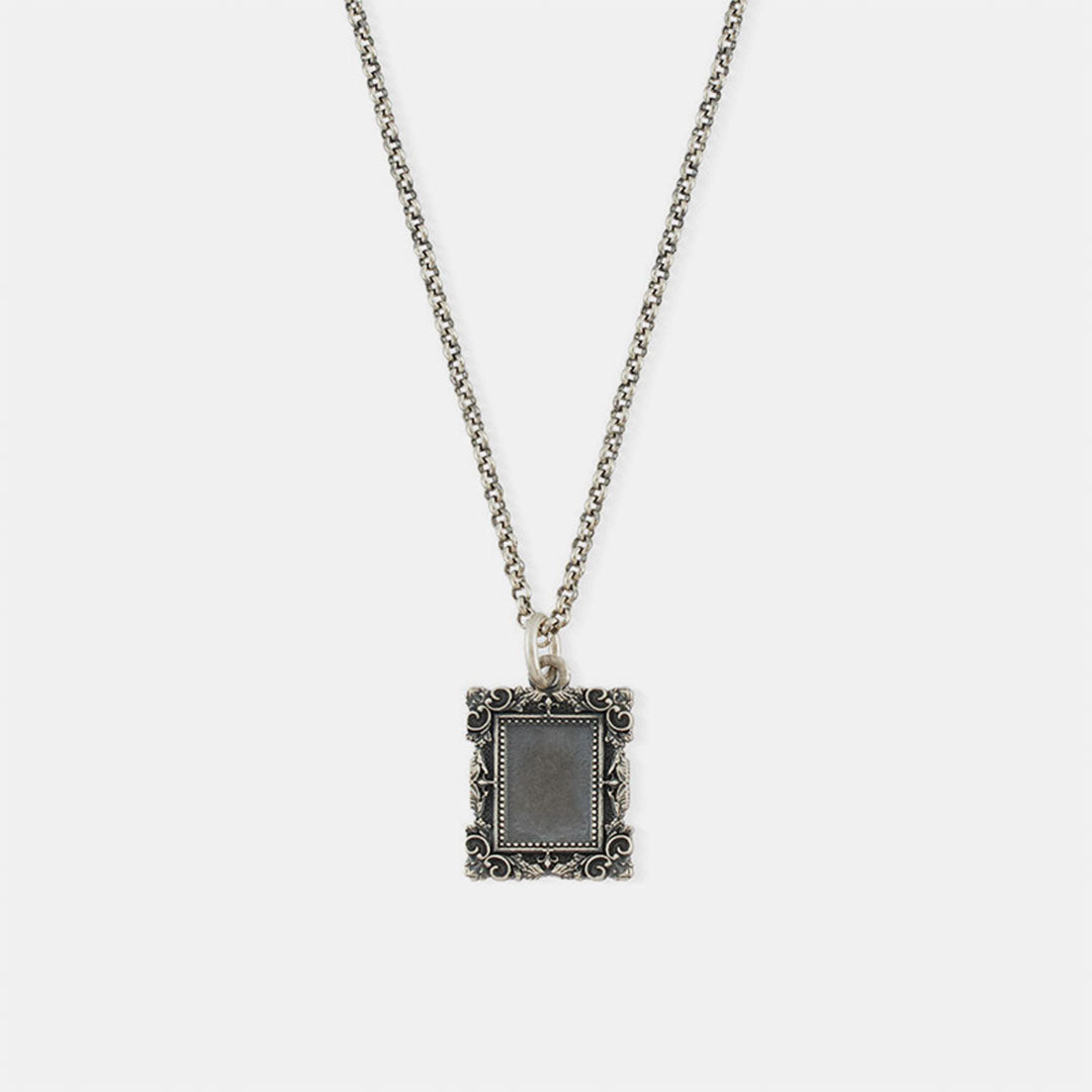 Silver Frame Necklace