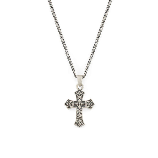 Silver Gothic Cross Necklace