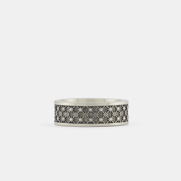 Silver Jacquard Ring