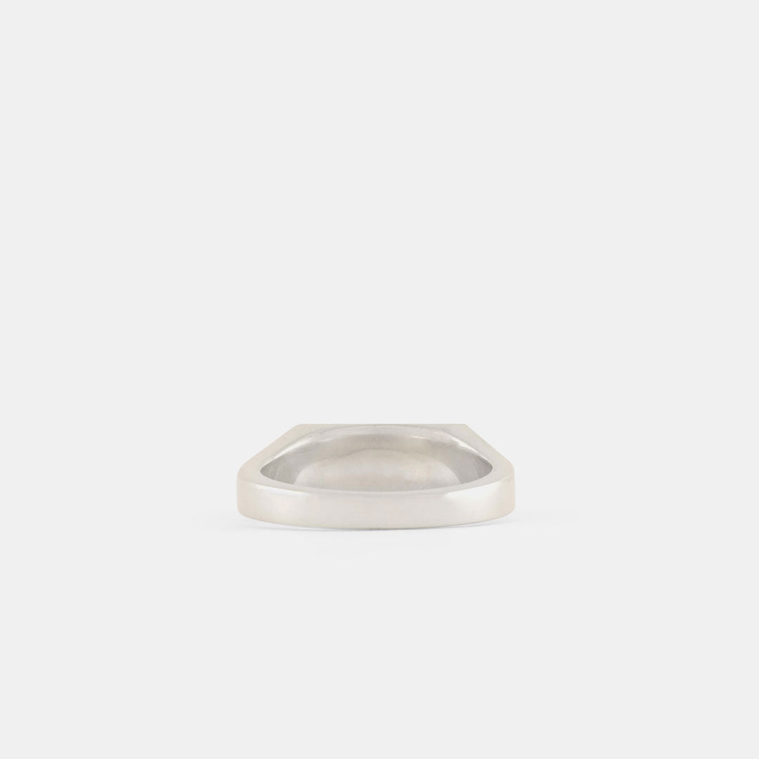 Silver Mother of Pearl Rectangle Ring