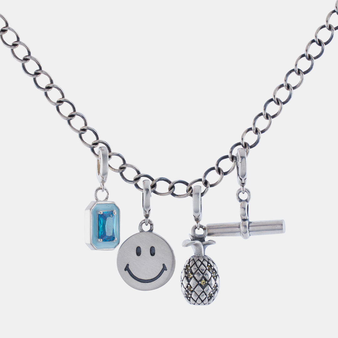 Silver Smiley Charm