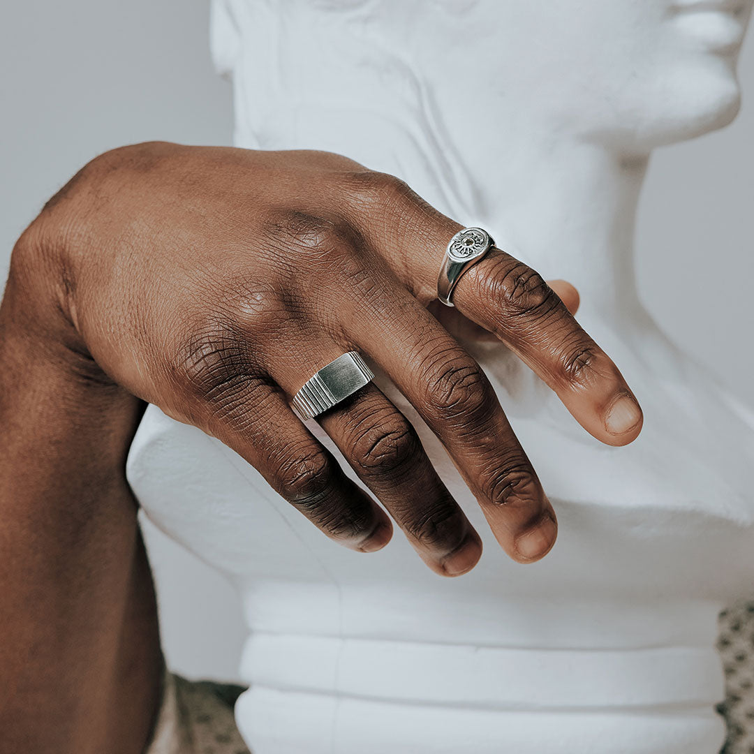 Silver Pyramid Ring