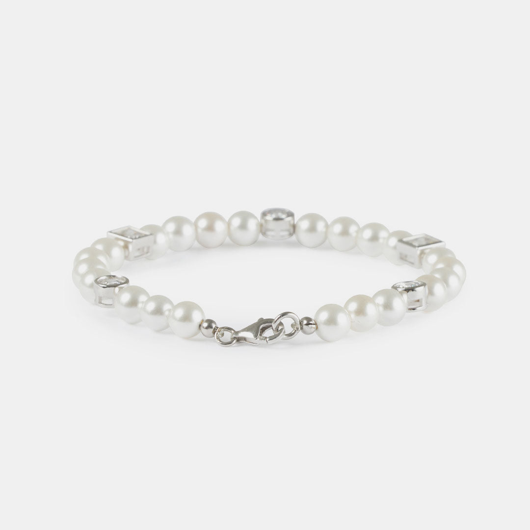 Silver Regal Pearl Bracelet