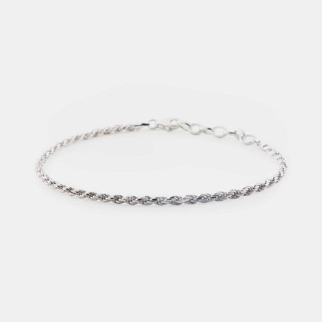 Silver hot sale rope bangle