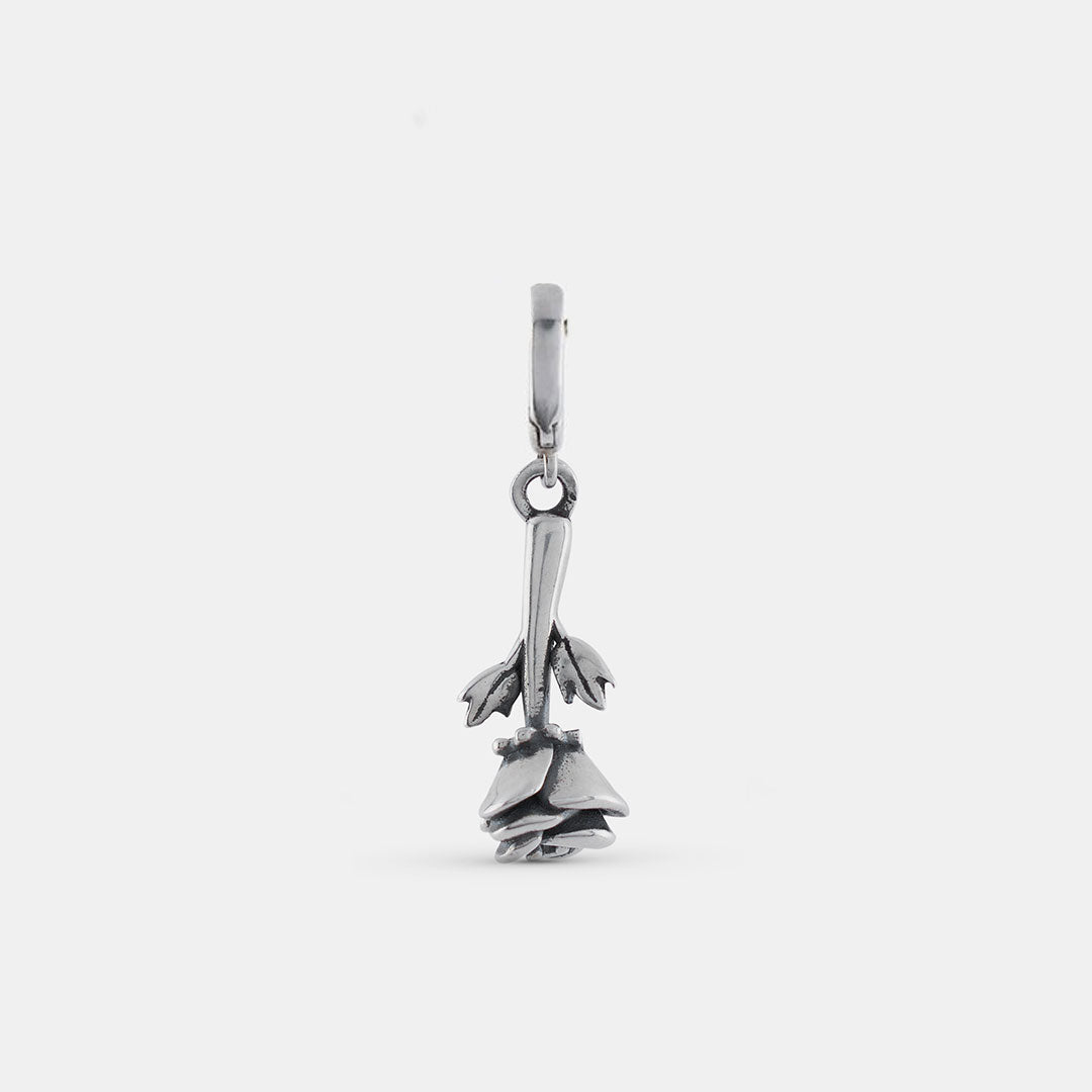 Silver Rose Charm