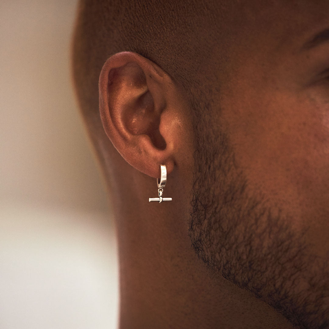 Bar sale earrings men