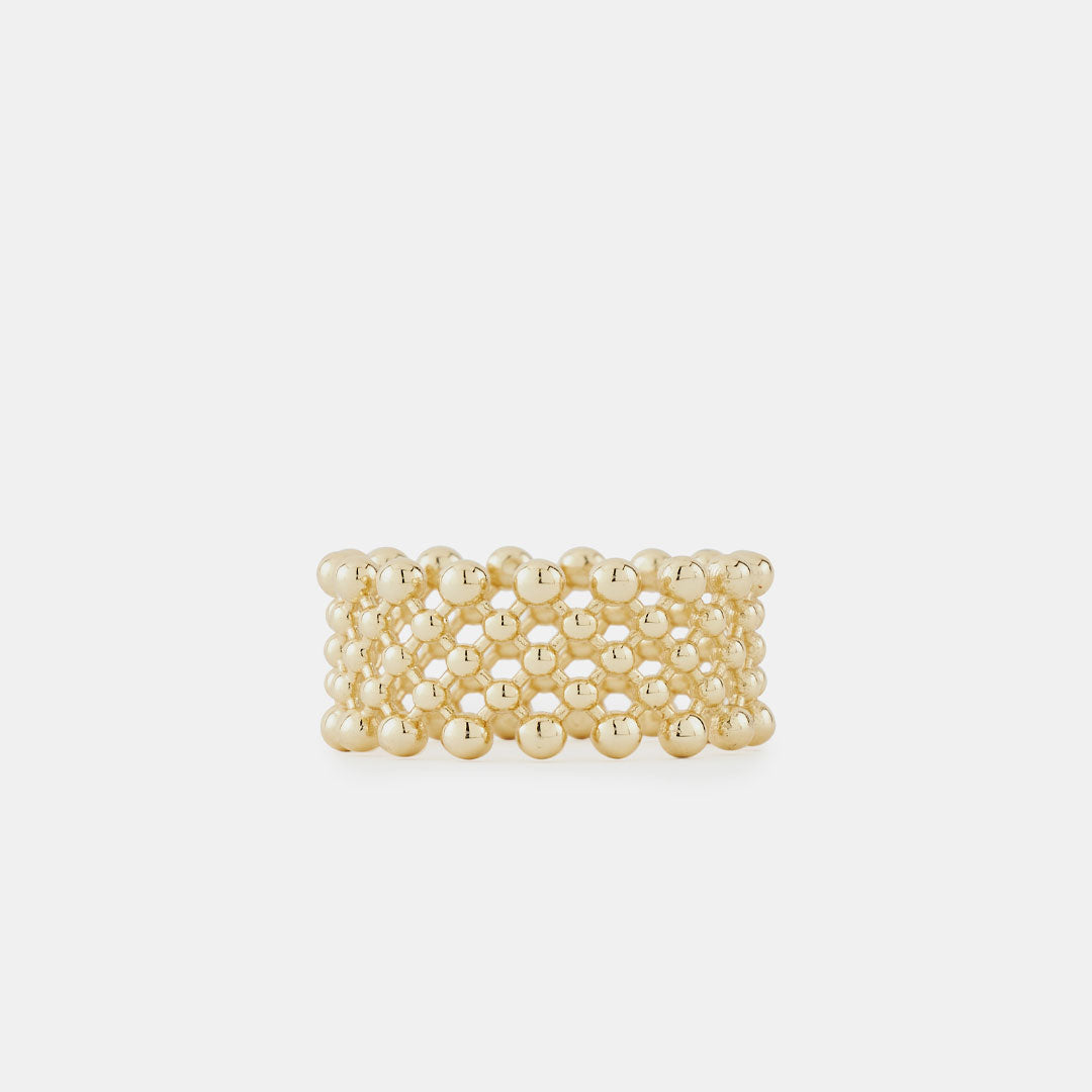 Gold Plated Silver Molecule Ring – Serge DeNimes