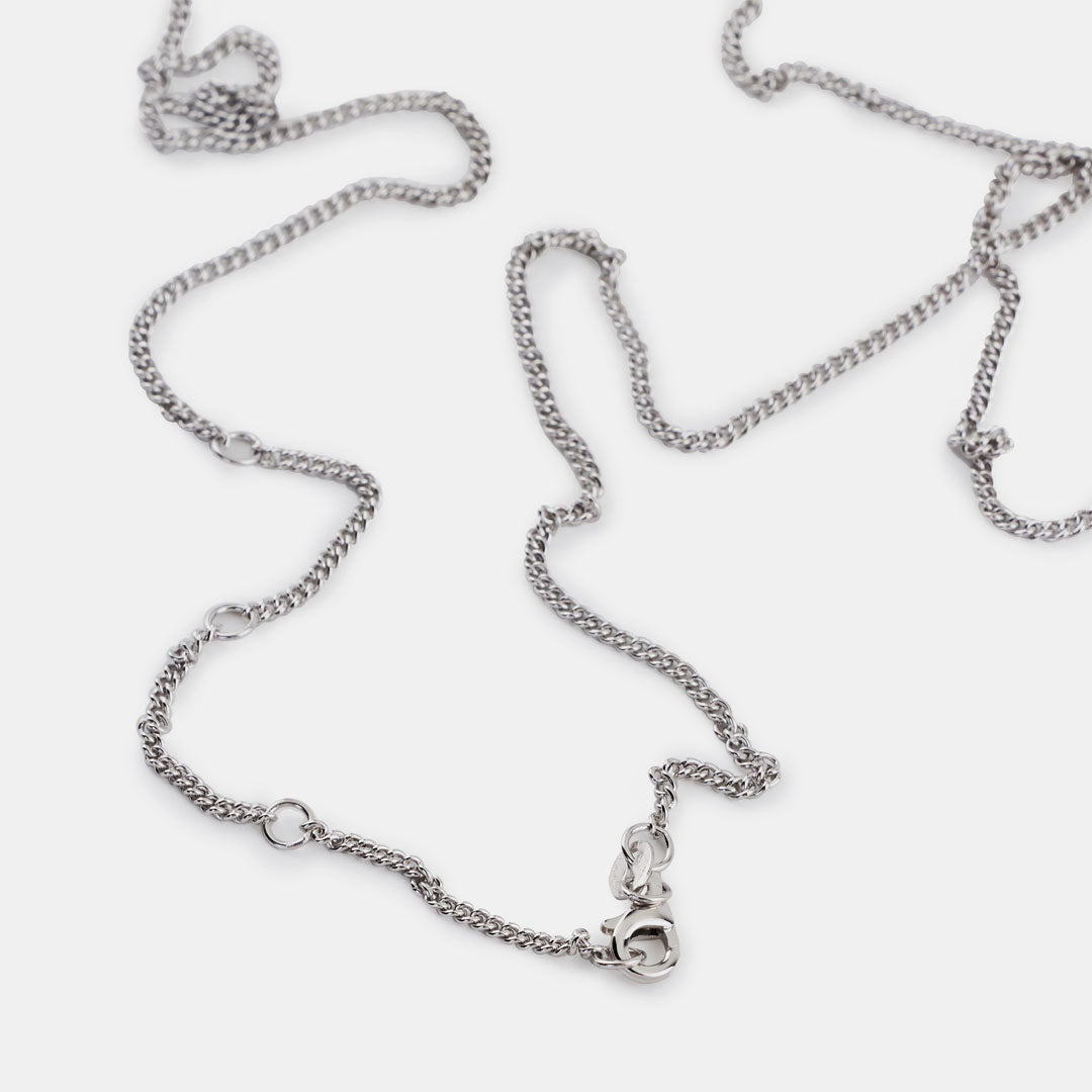 Adjustable silver shop chain necklace