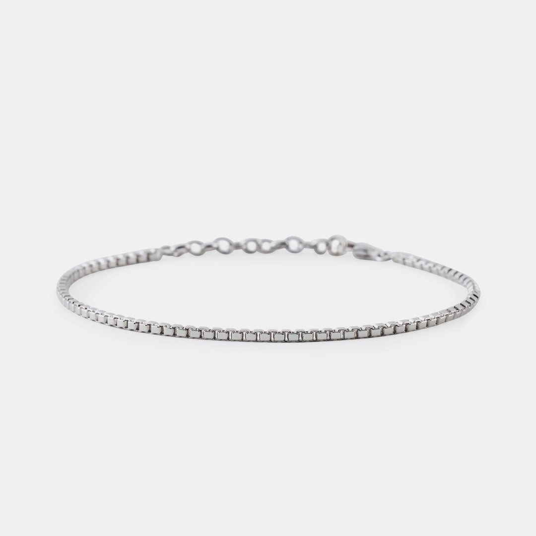 Box chain on sale bracelet silver