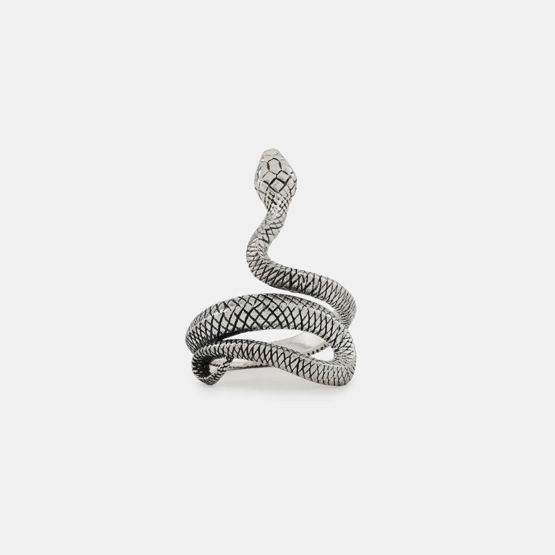 Snake ring store silver