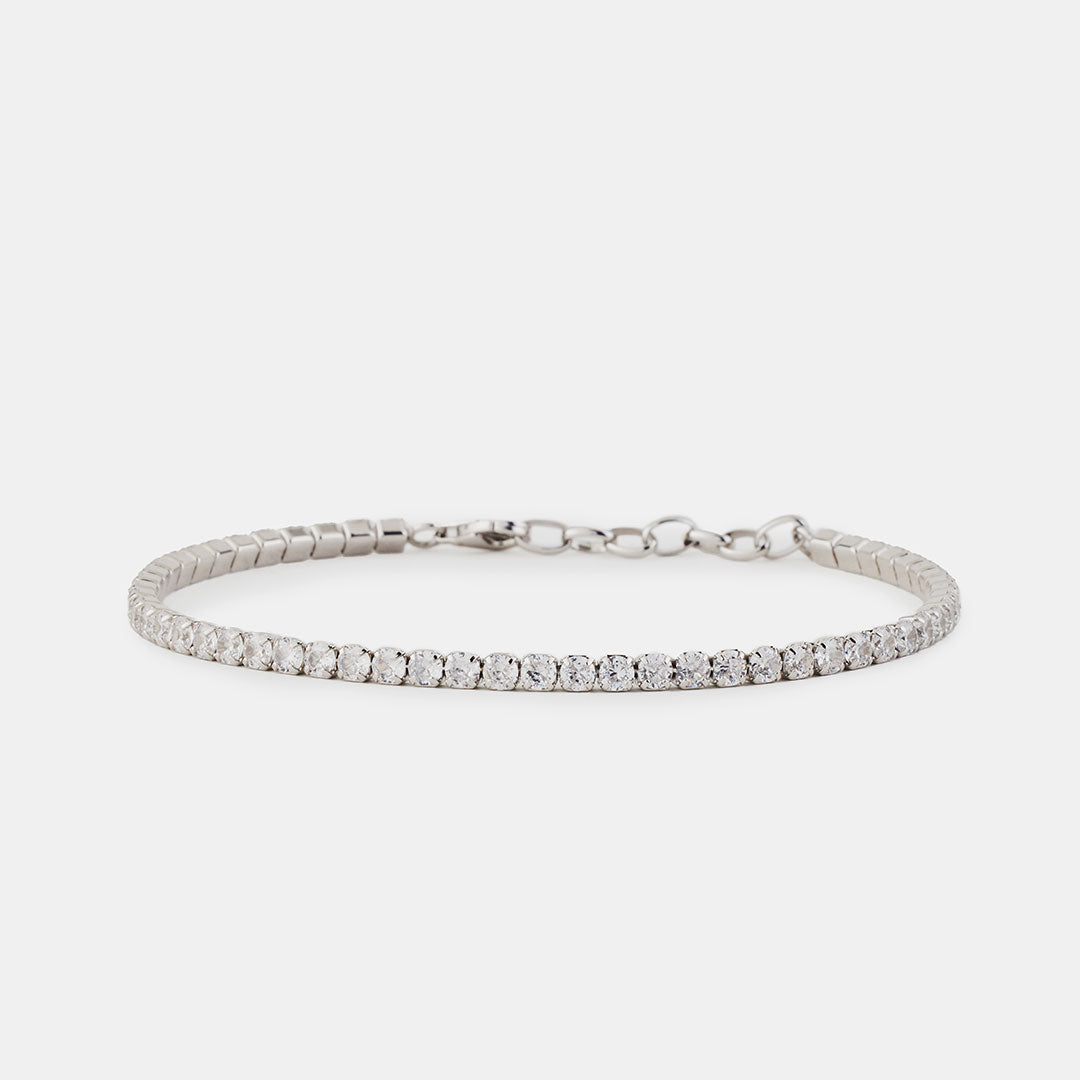 Tennis hot sale silver bracelet