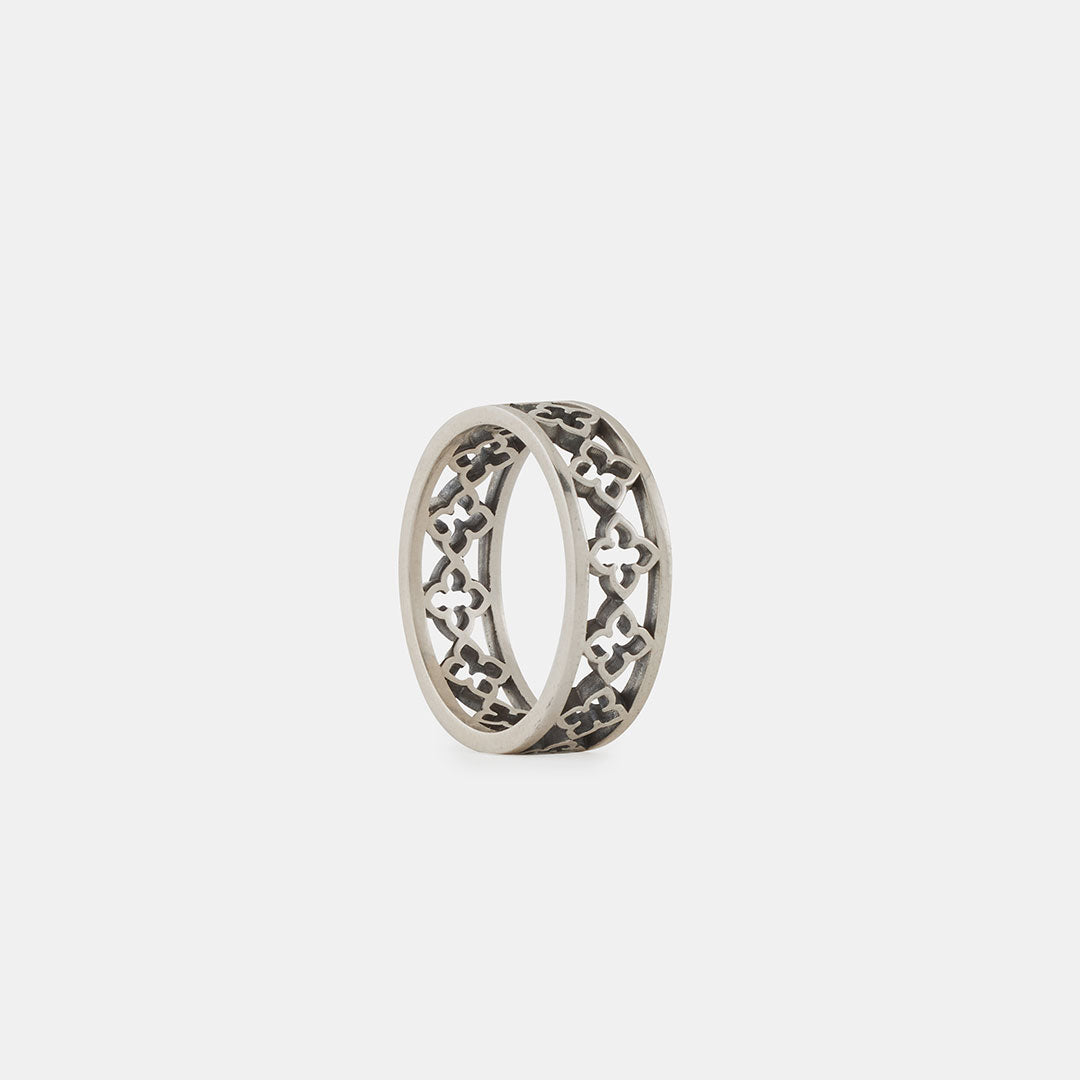 Silver ring with a on sale cross